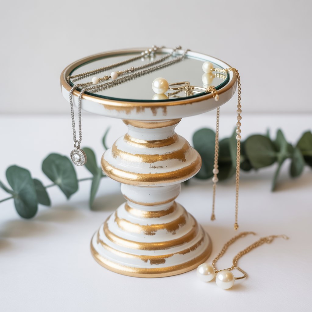  DIY Dollar Tree tiered tray decorated with seasonal items