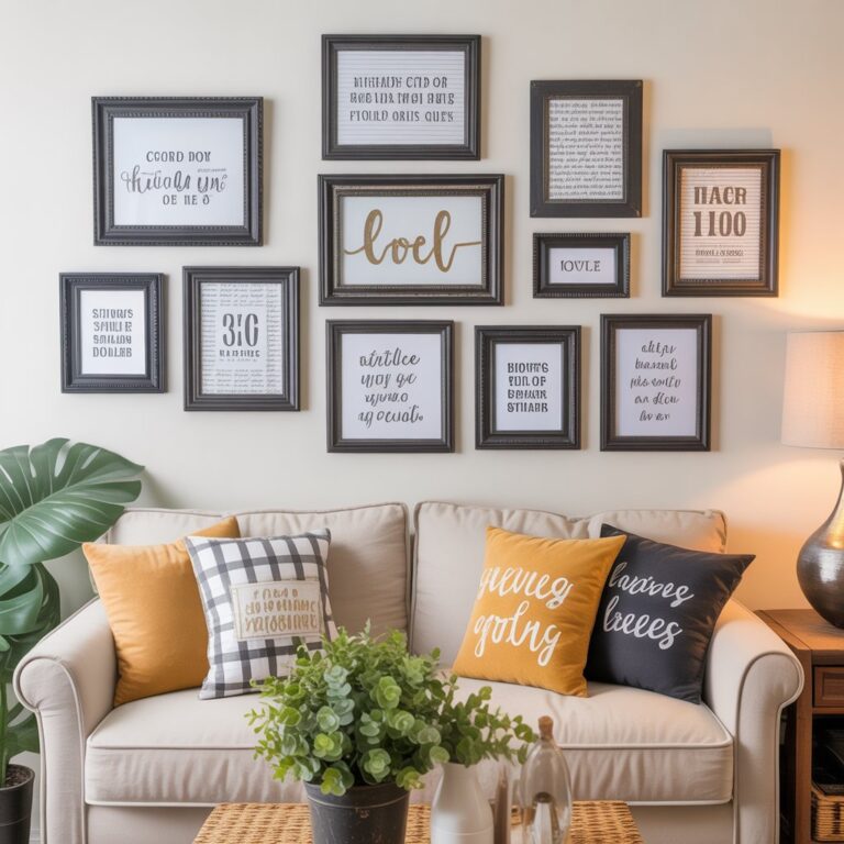 DIY gallery wall with frames