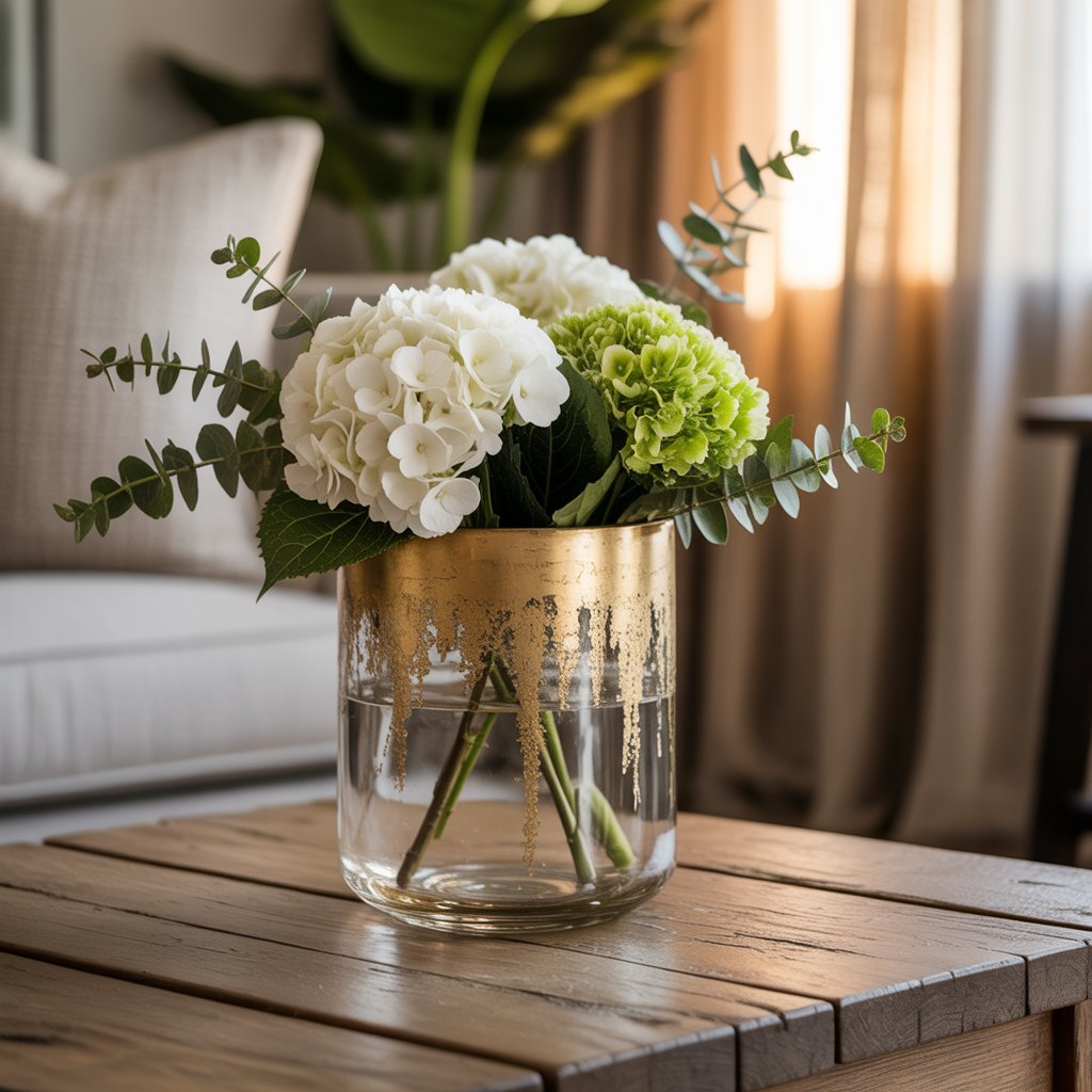 Dollar Tree marble contact paper applied to side table