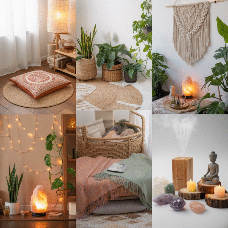 Boho Meditation Corner