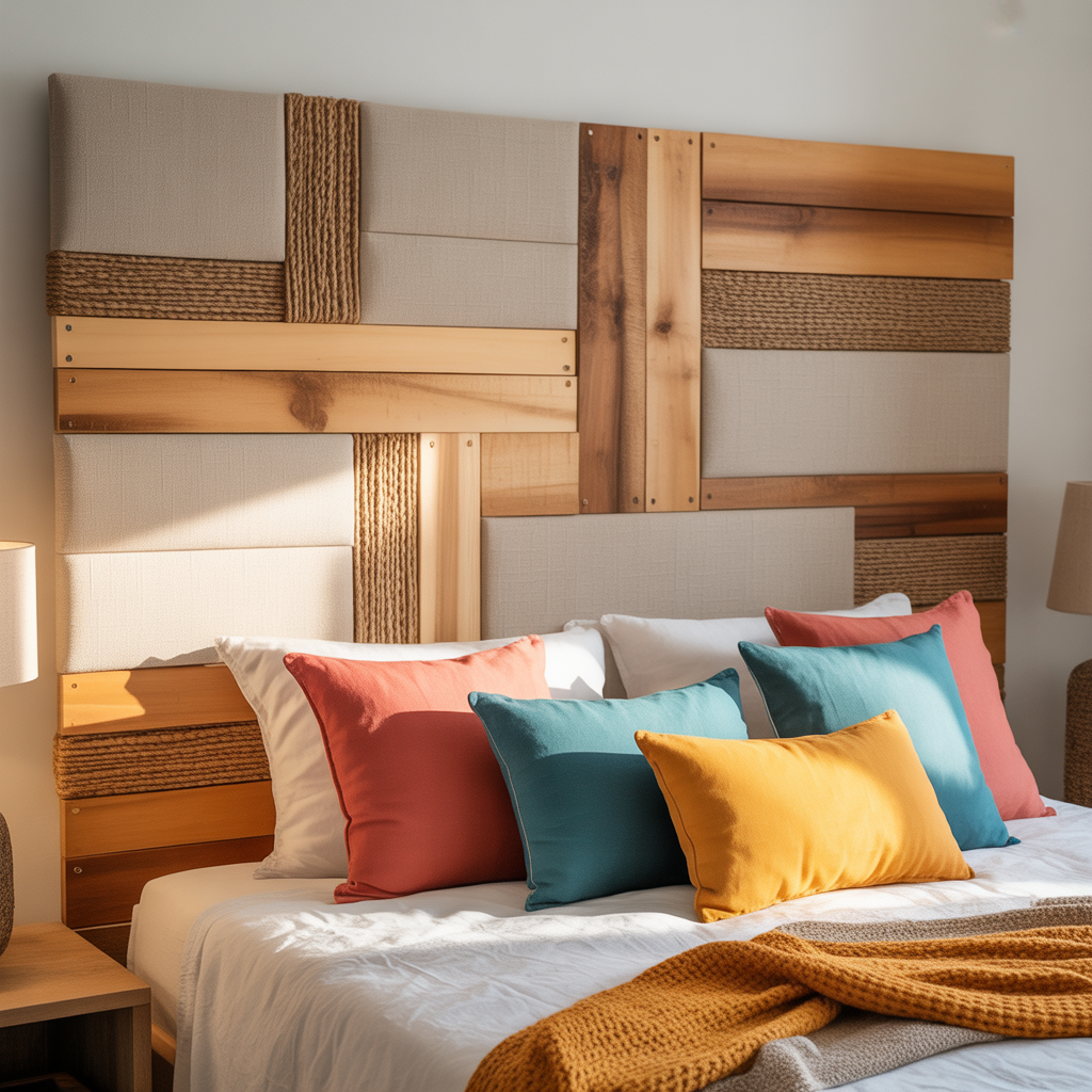 10 DIY Boho Headboard Ideas You Can Create in a Weekend 10 Boho bedroom headboard with layered textures and colorful accents.