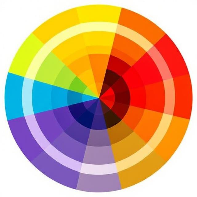 Color wheel showing complementary color relationships