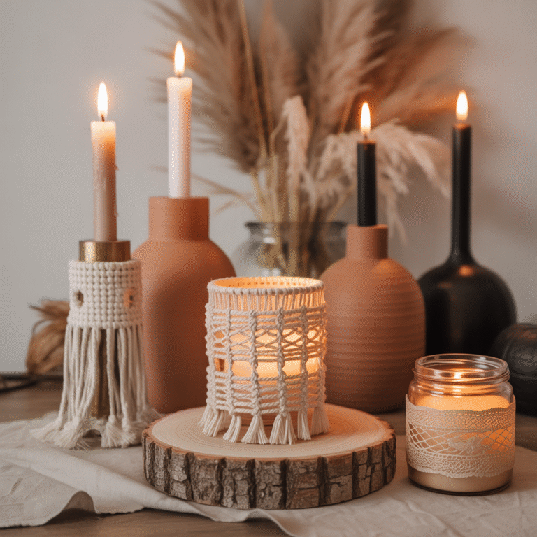 10 DIY Halloween Boho Candle Holders for a Glowing Ambiance 9 DIY Halloween Boho Candle Holders