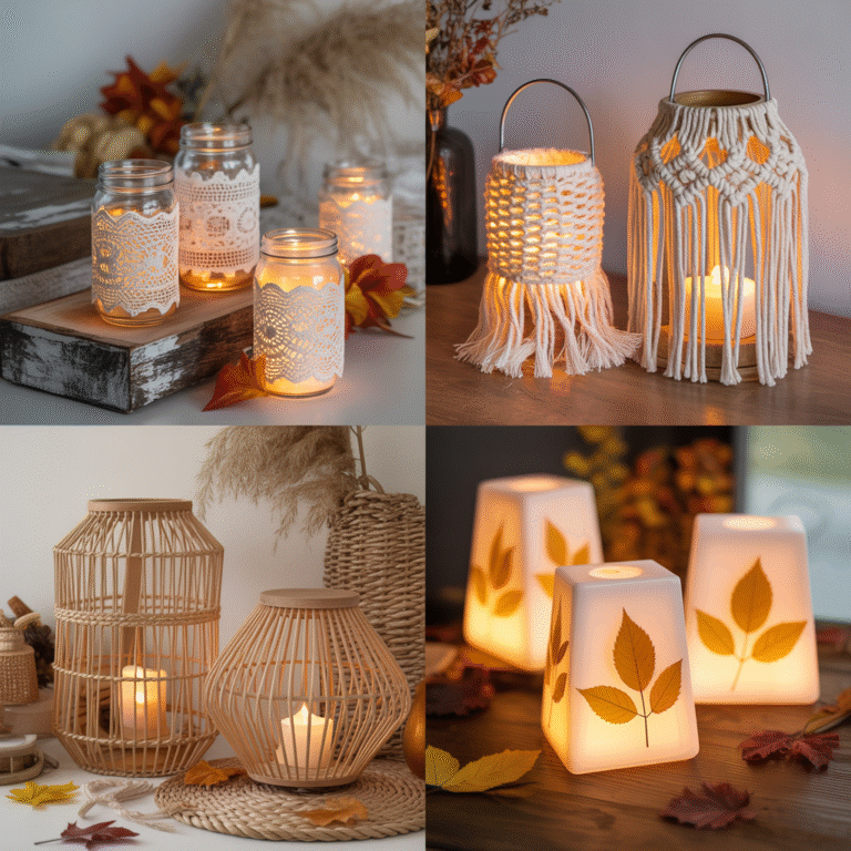 10 DIY Halloween Boho Lantern Wraps for Eerie Glow 4 DIY Halloween Boho Lantern Wraps