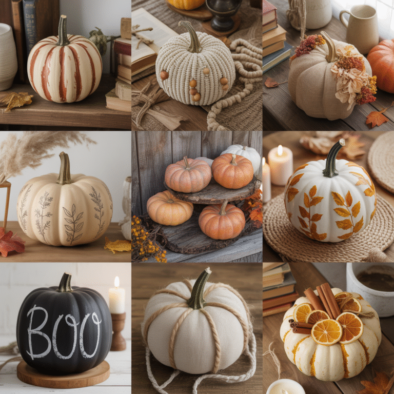 10 DIY Halloween Boho Pumpkins for Rustic Charm 5 DIY Halloween Boho Pumpkins