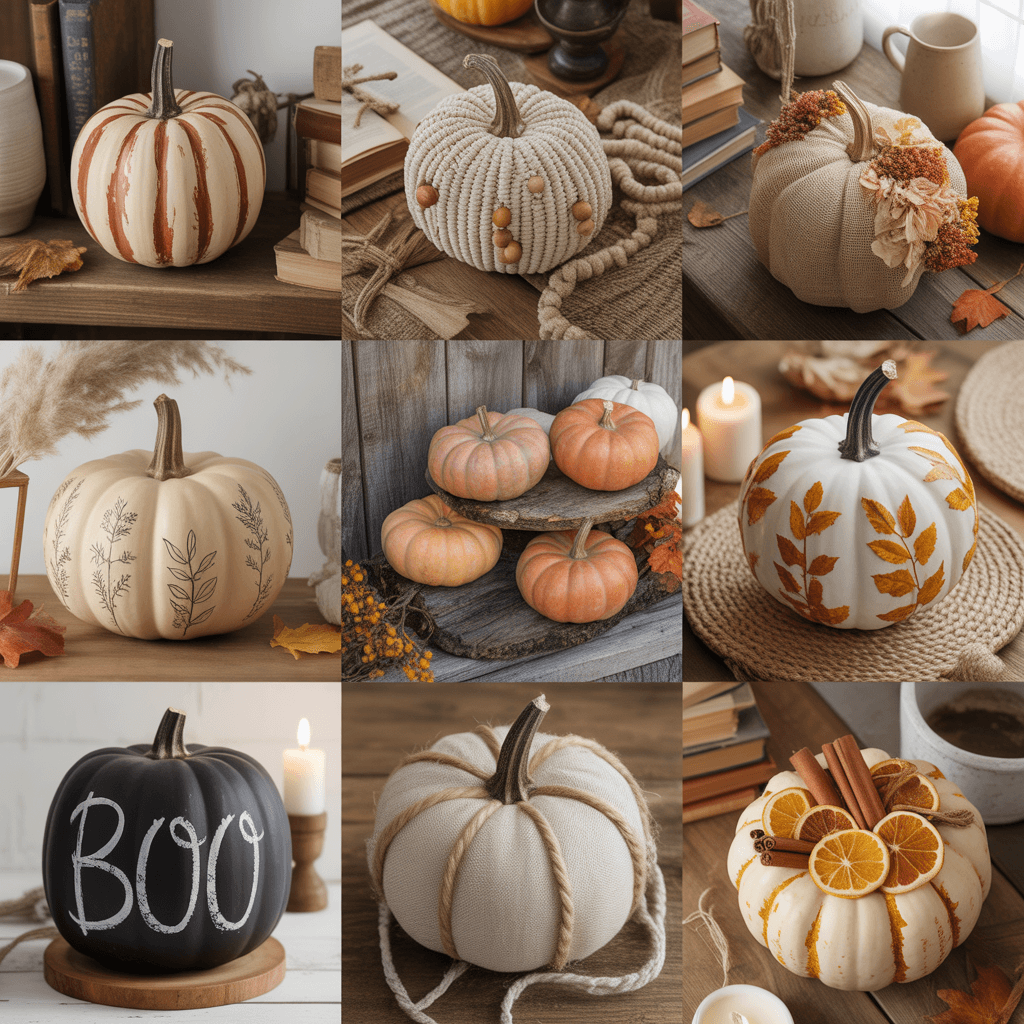 DIY Halloween Boho Pumpkins