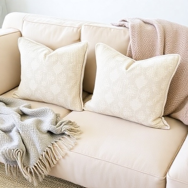 DIY pillow covers made from Dollar Tree fabric placemats