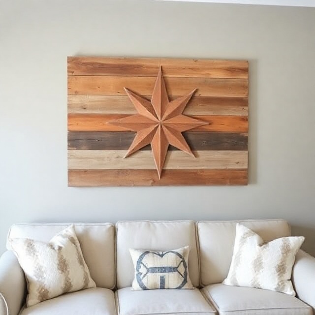 DIY rustic farmhouse wall art made with pallet wood