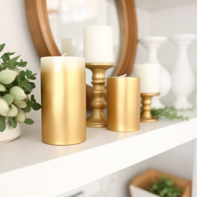 Dollar Tree DIY candle holders painted gold