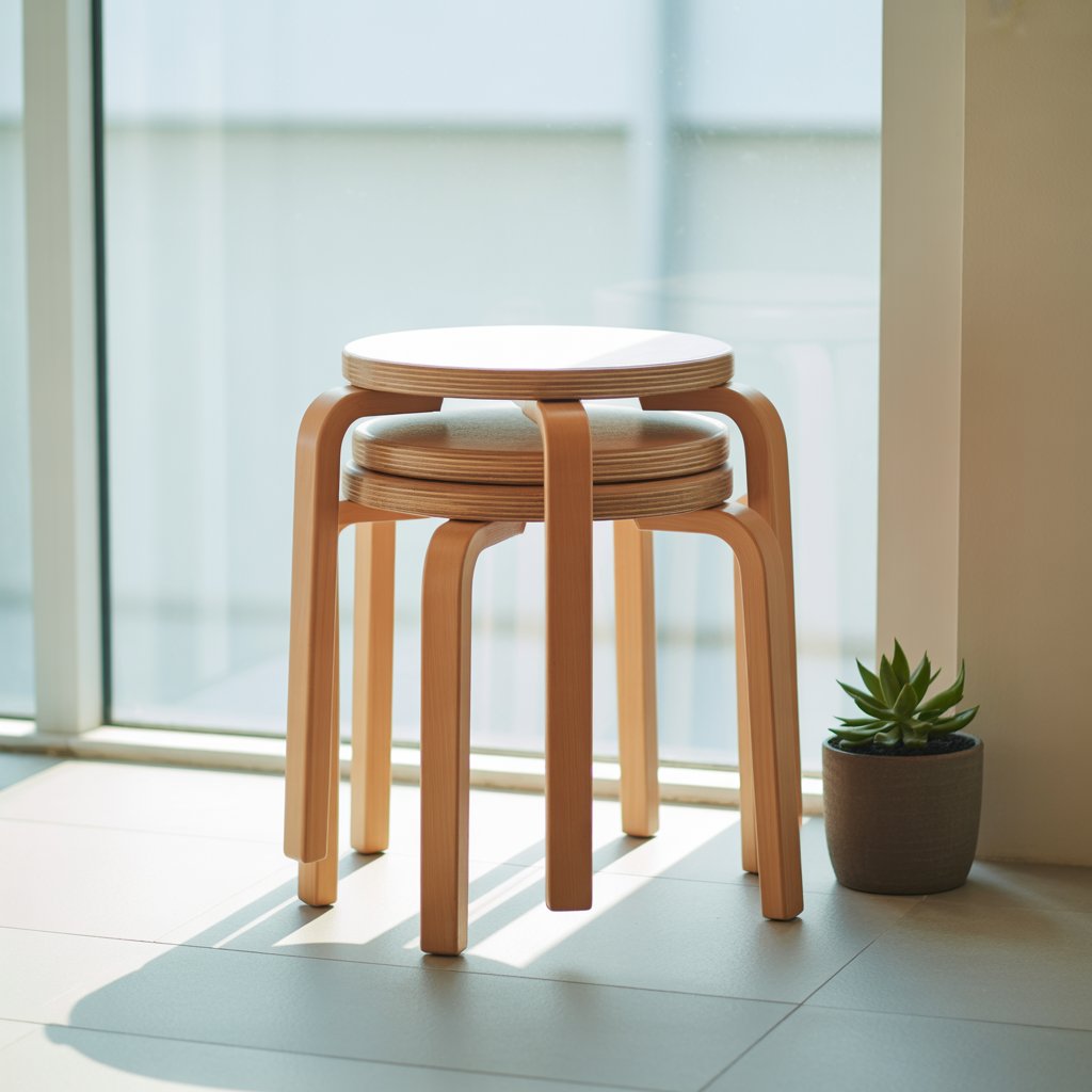 Foldable and stackable furniture – small space storage ideas