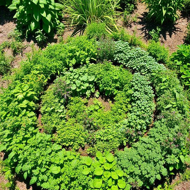 Herb spiral design for small vegetable garden ideas