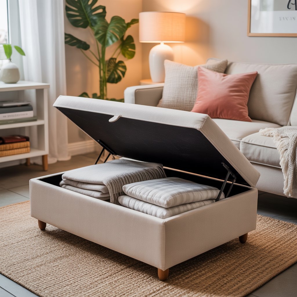 Multi-purpose furniture with hidden storage – small space storage ideas