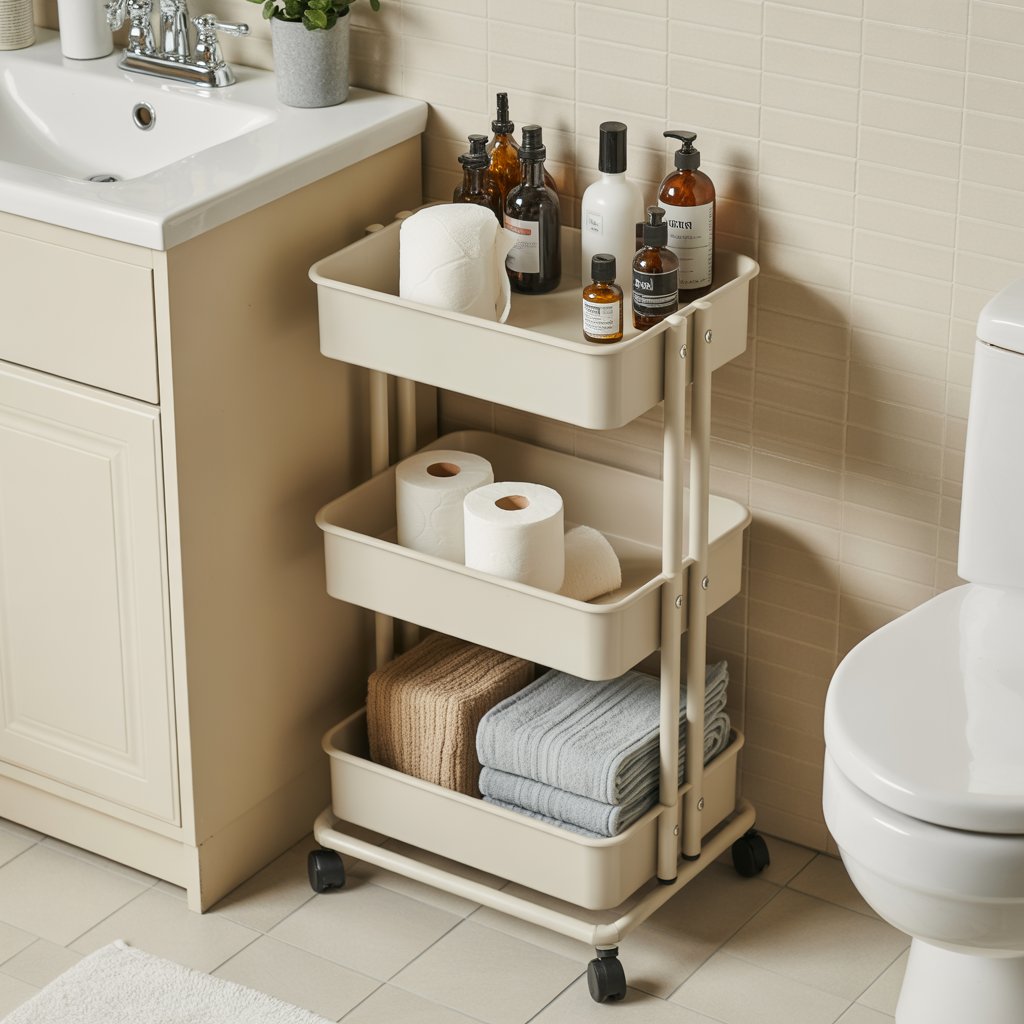 Organize toiletries with countertop tray
