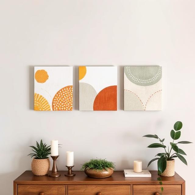Painted Canvas with Boho Patterns