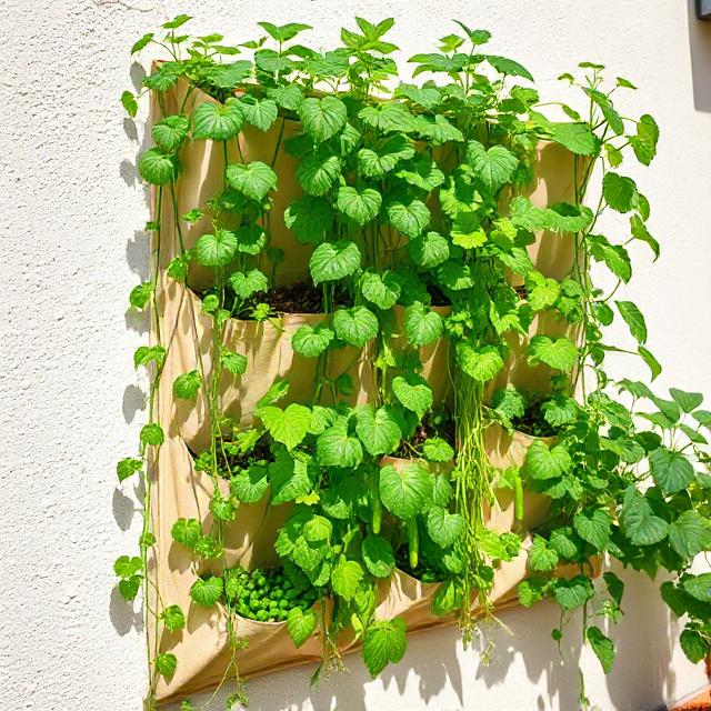 Vertical garden setup for small vegetable garden design ideas