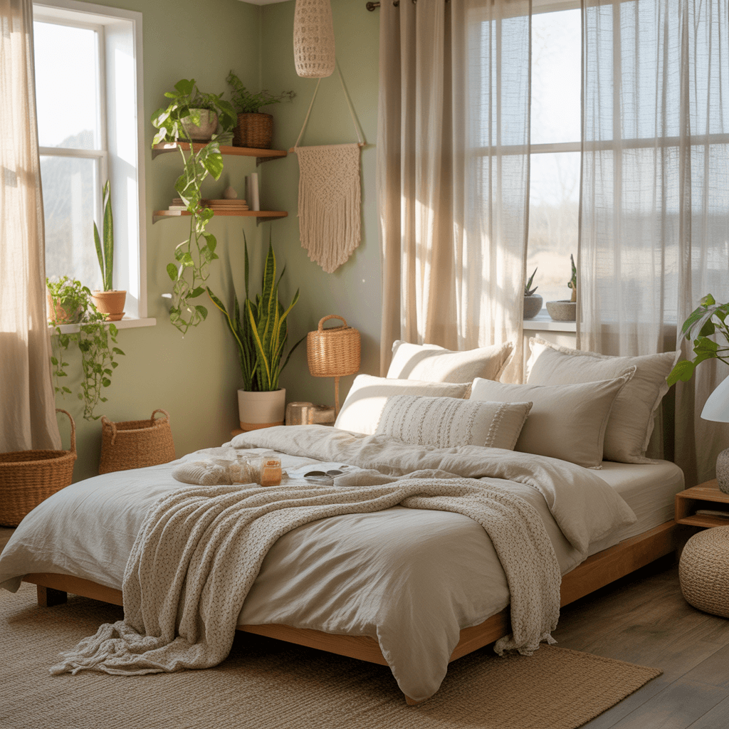 Boho Sage Green Bedroom Ideas