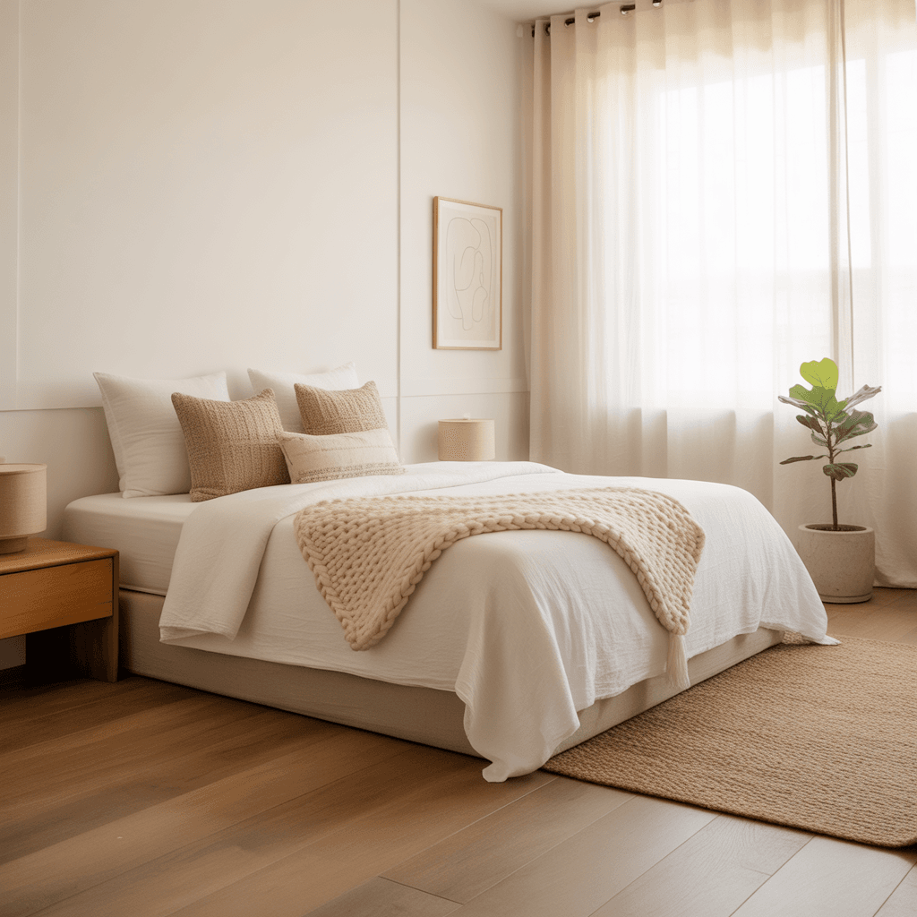  Clean minimalist Scandinavian Boho Bedroom