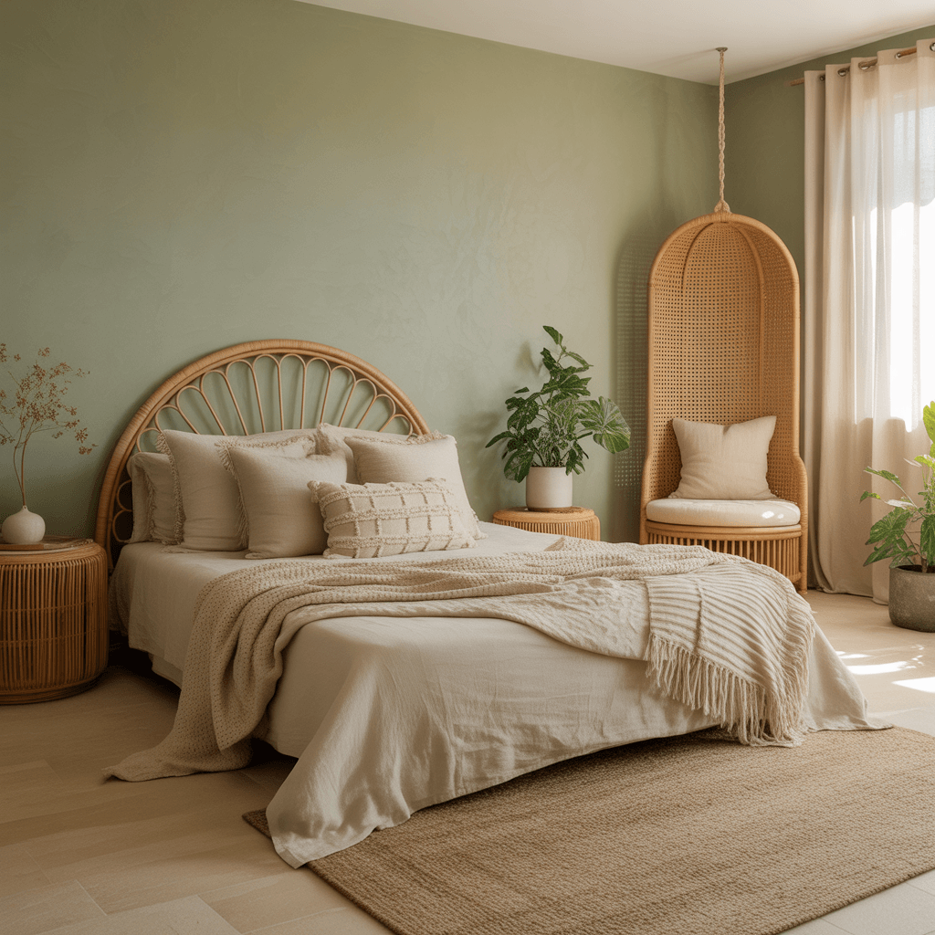 Stunning Sage Green Boho Bedroom Ideas