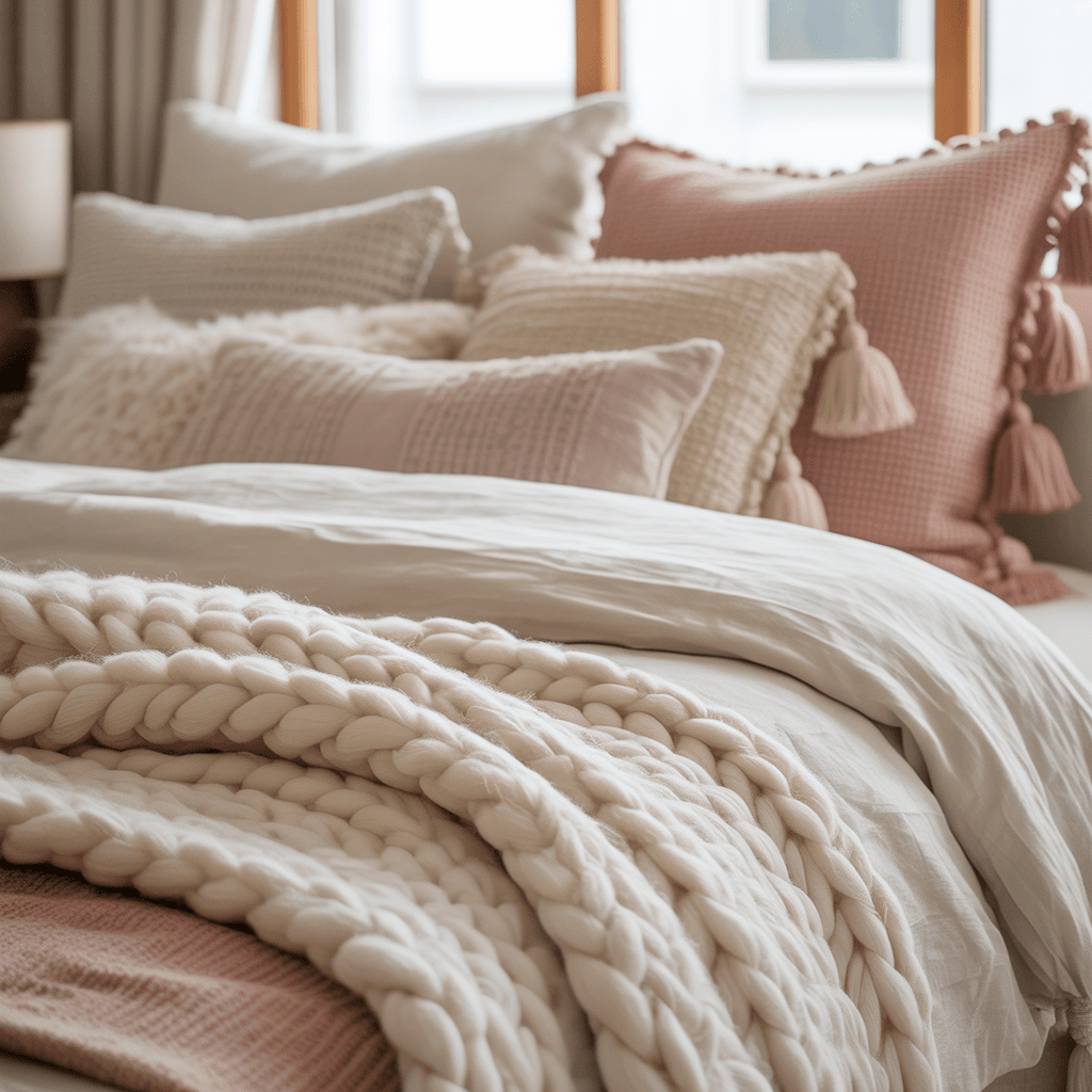 boho bedroom plants styled with sage green decor 1