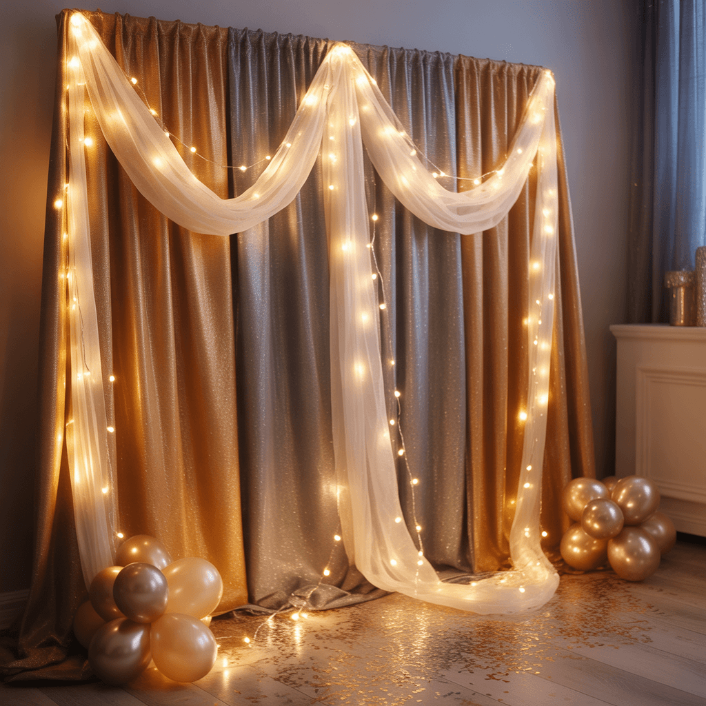 Best DIY New Year decor ideas for photo backdrop