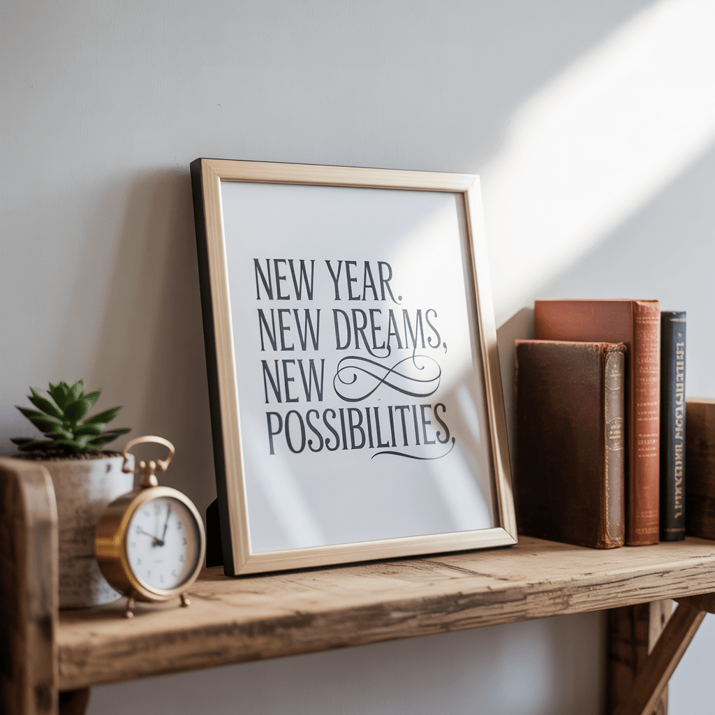 Boho DIY New Year signs and banners