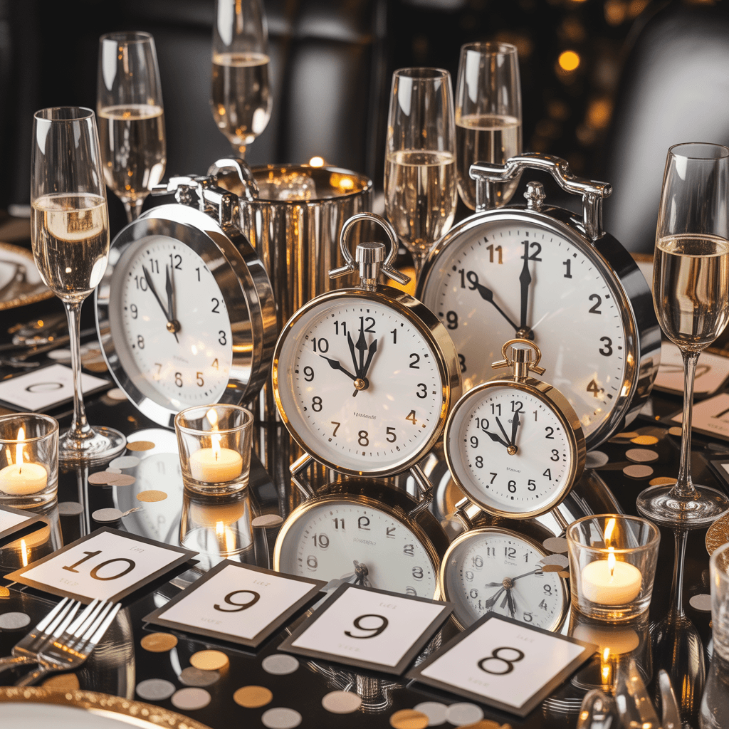  Countdown-inspired simple DIY New Year table settings