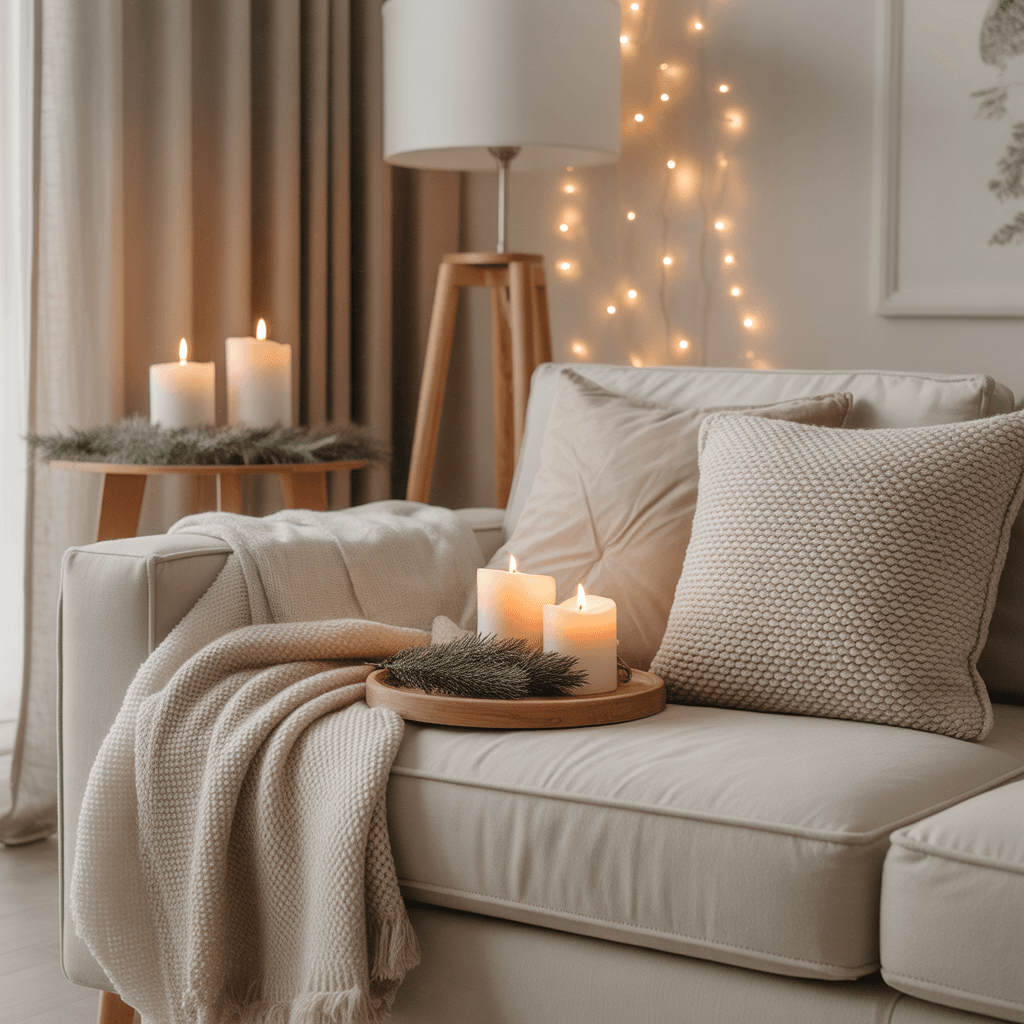 Cozy DIY New Year decor ideas for winter homes using warm candle lighting