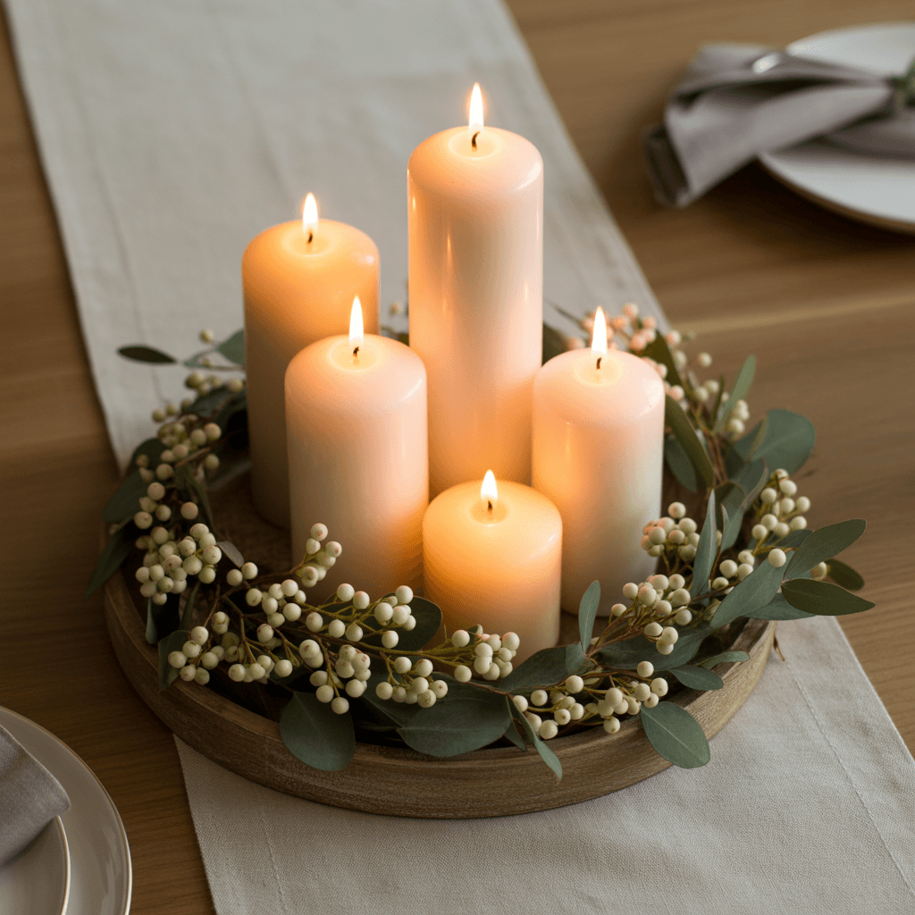 Cozy DIY New Year decor ideas for winter homes with handmade table centerpiece