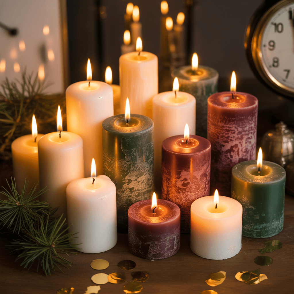 DIY New Year Candle Decor Ideas