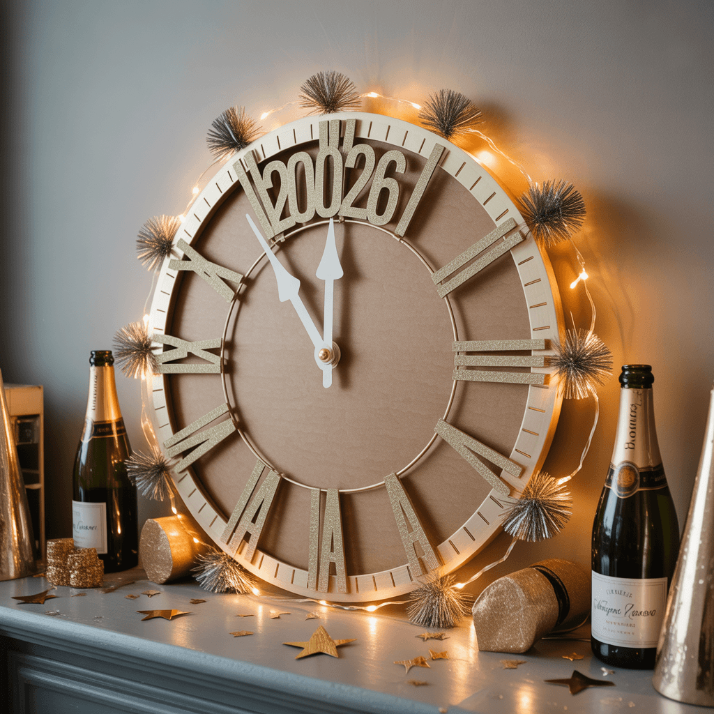 DIY New Year Countdown Clock Decor