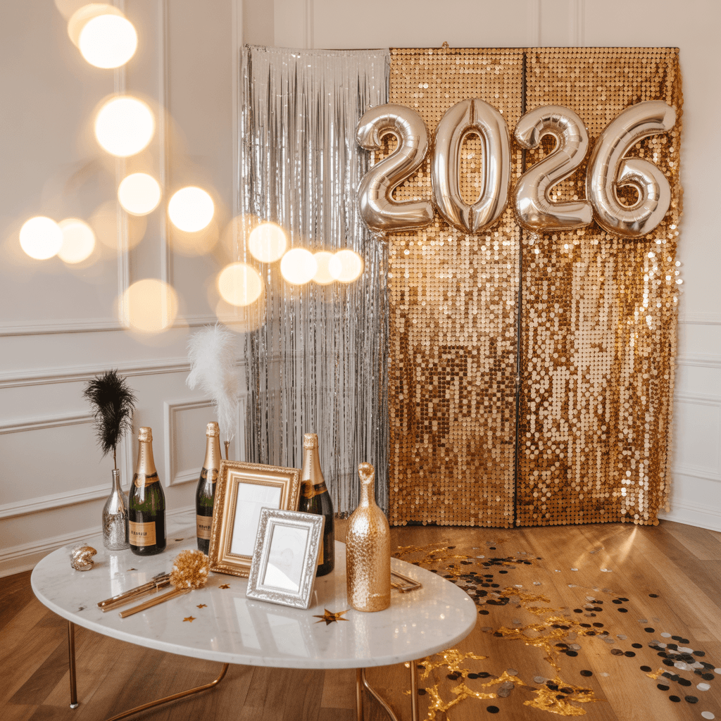 DIY New Year Photo Booth Decor