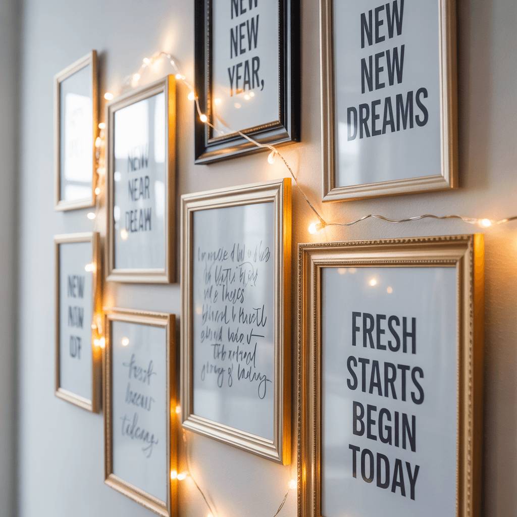 DIY New Year Quote Wall Decor 