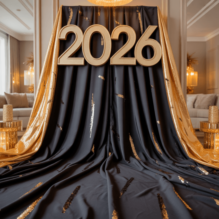 DIY New Year Backdrop Using Fabric | Elegant & Budget-Friendly Ideas 2026