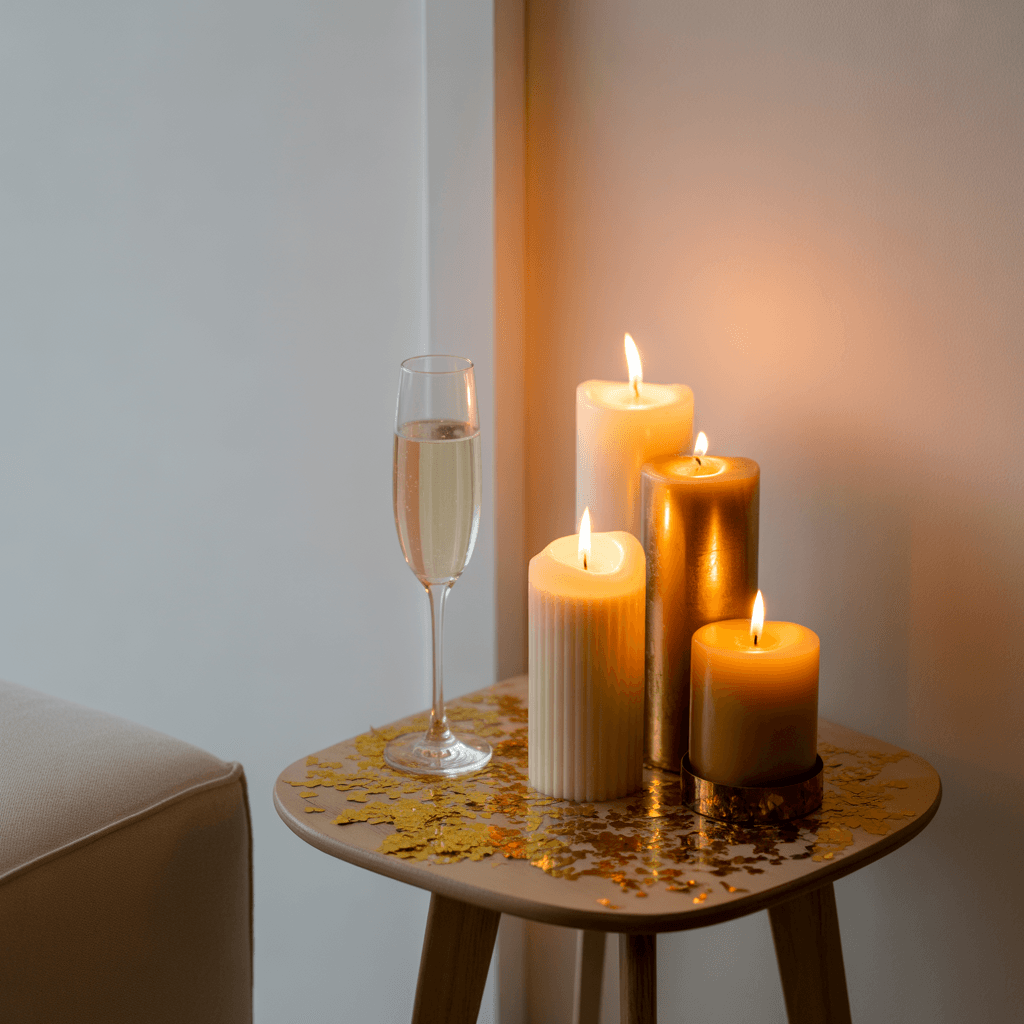 DIY New Year candle decor ideas for cozy corners
