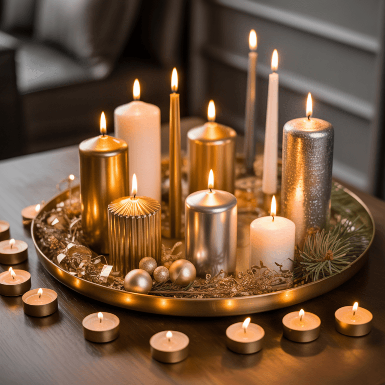 DIY New Year candle decor ideas with floating candles