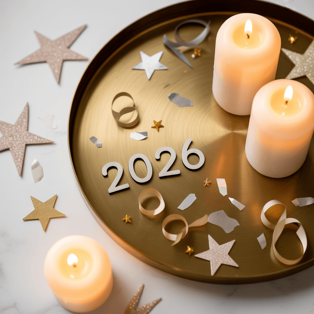 DIY New Year confetti decor using eco-friendly confetti