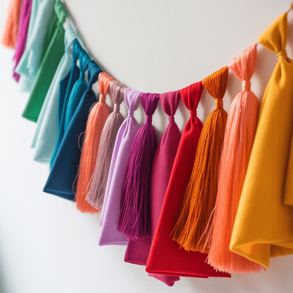  DIY New Year garlands with coordinated colors