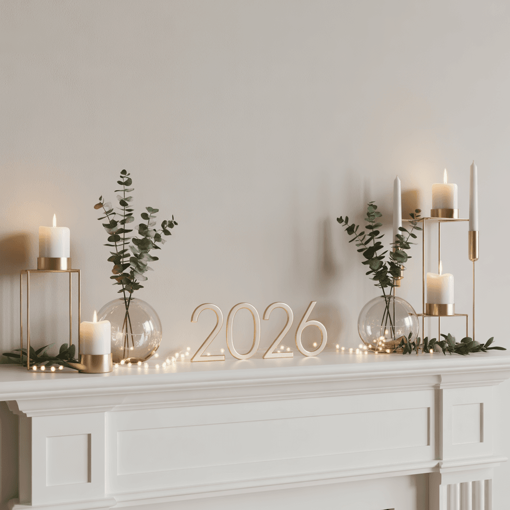 DIY New Year mantel decor ideas for small spaces