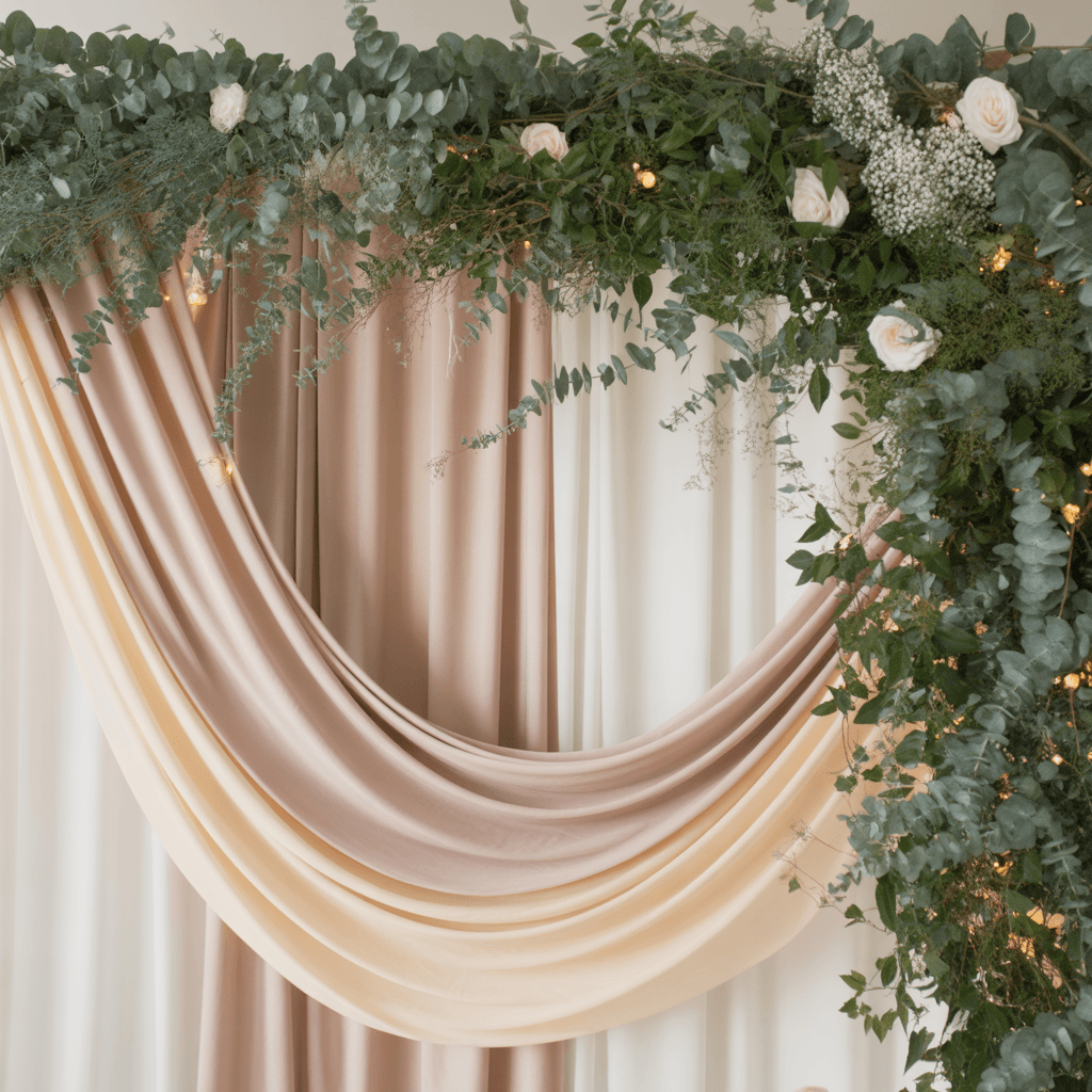 DIY New Year photo backdrop ideas at home with greenery