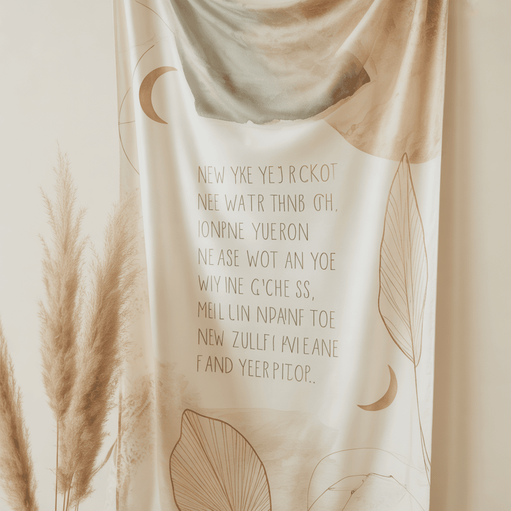  DIY New Year signs and banners in garland style