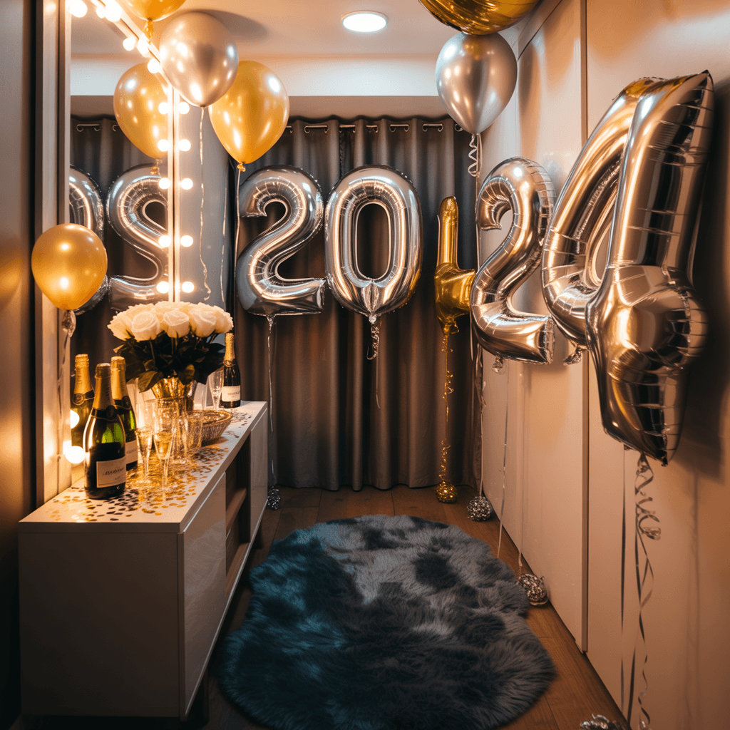 DIY cozy New Year decor ideas for small apartments entryway