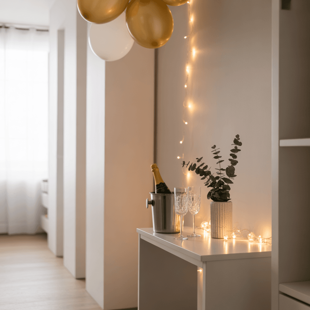 DIY cozy New Year decor ideas for small apartments minimalist style