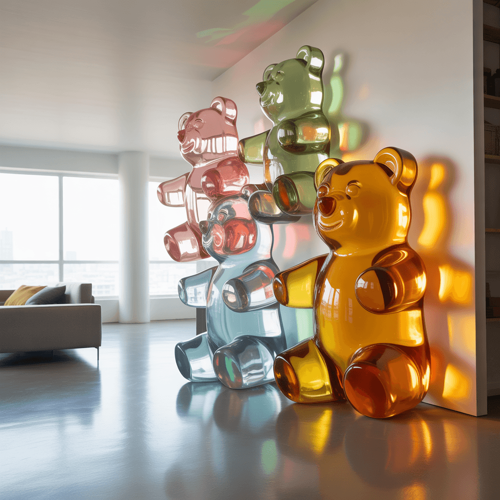  DIY gummy aesthetic wall decor with 3D elements