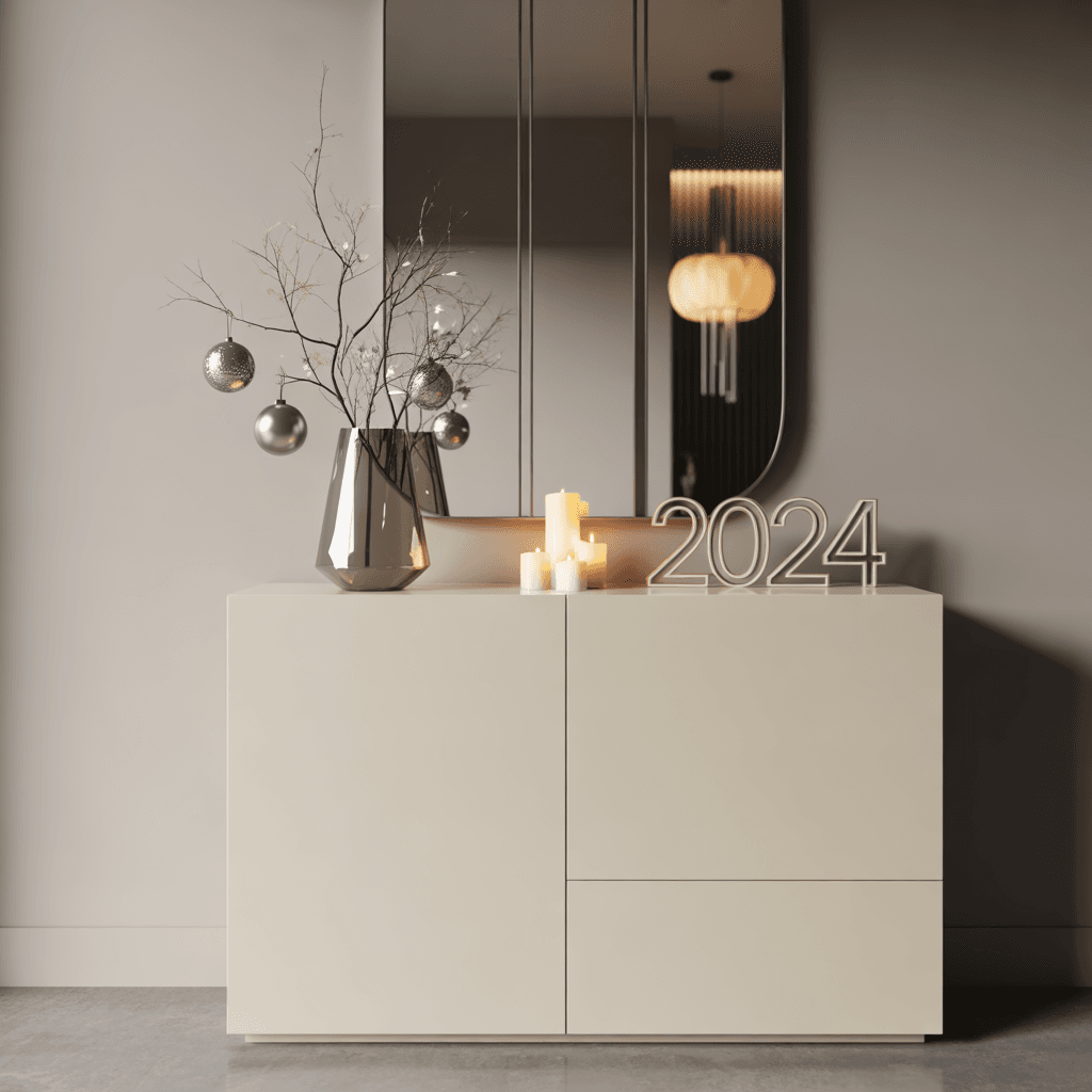 DIY minimal New Year decor for modern homes in entryway