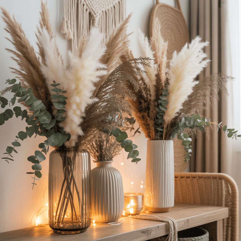 Dried-florals-boho-New-Year-entryway-decor