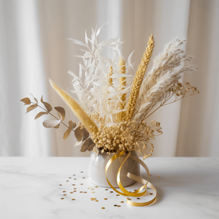 DIY New Year Decor Using Dried Florals
