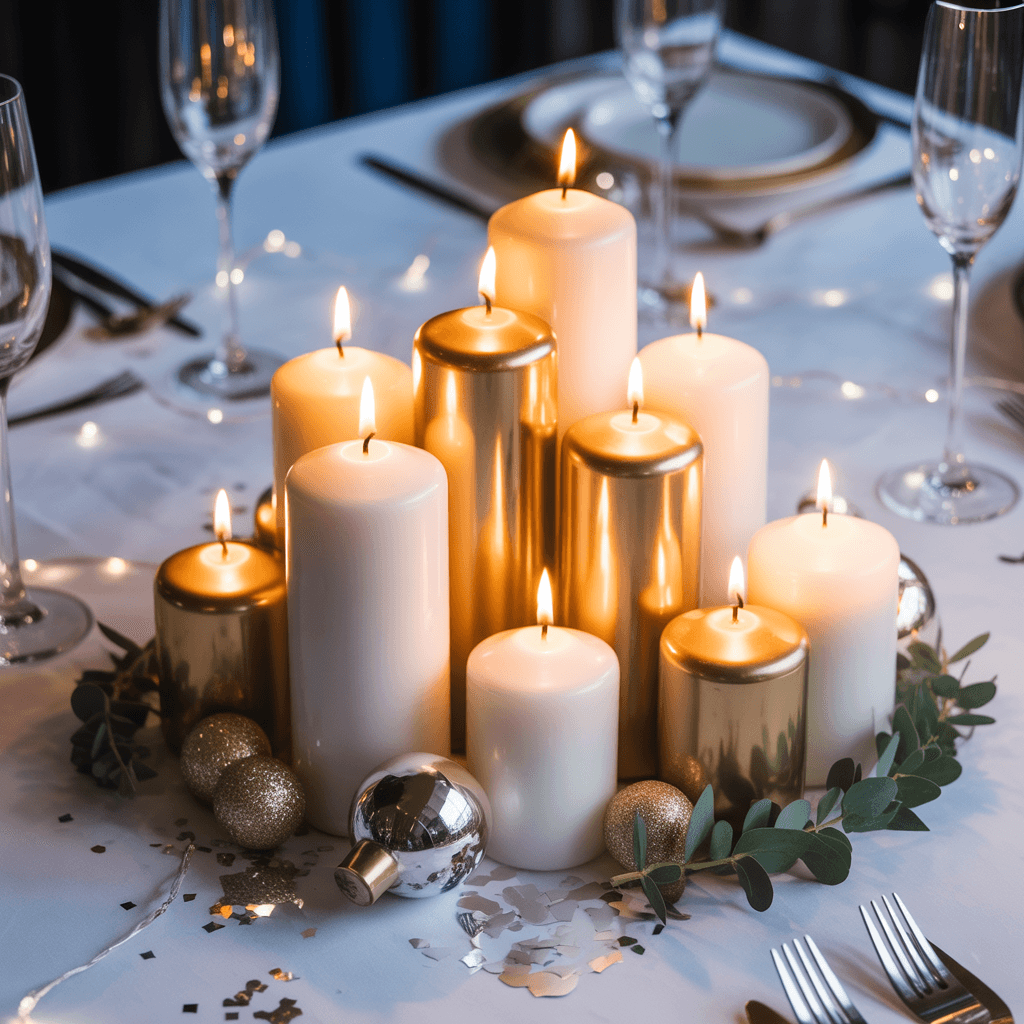  Last-minute DIY New Year decorations with metallic accents