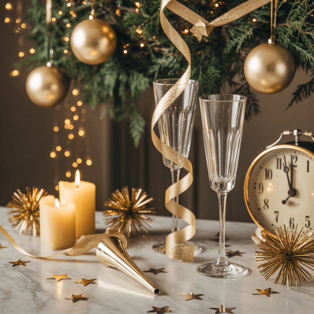  Metallic DIY New Year decor trend