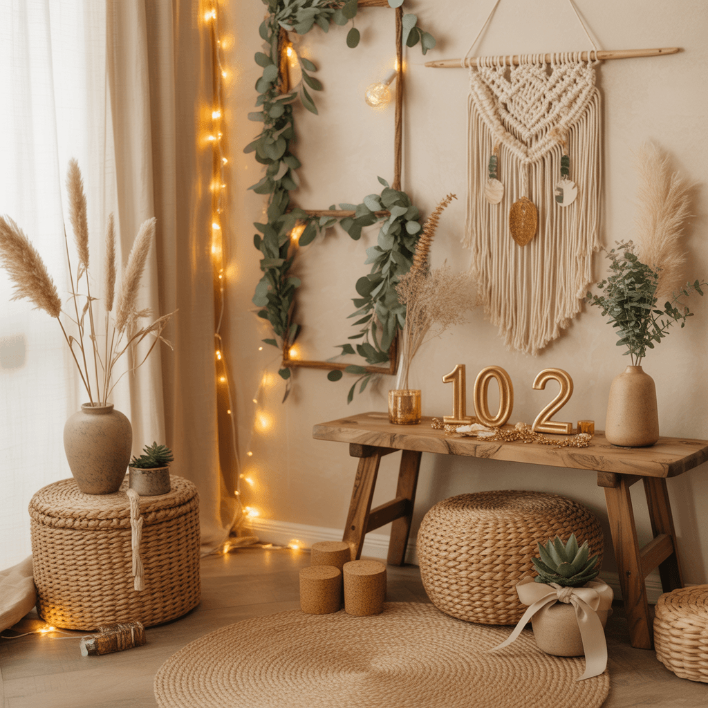 Minimal DIY boho New Year decorations