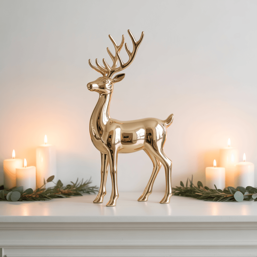 Modern neutral Christmas stockings with soft textures on a mantel.